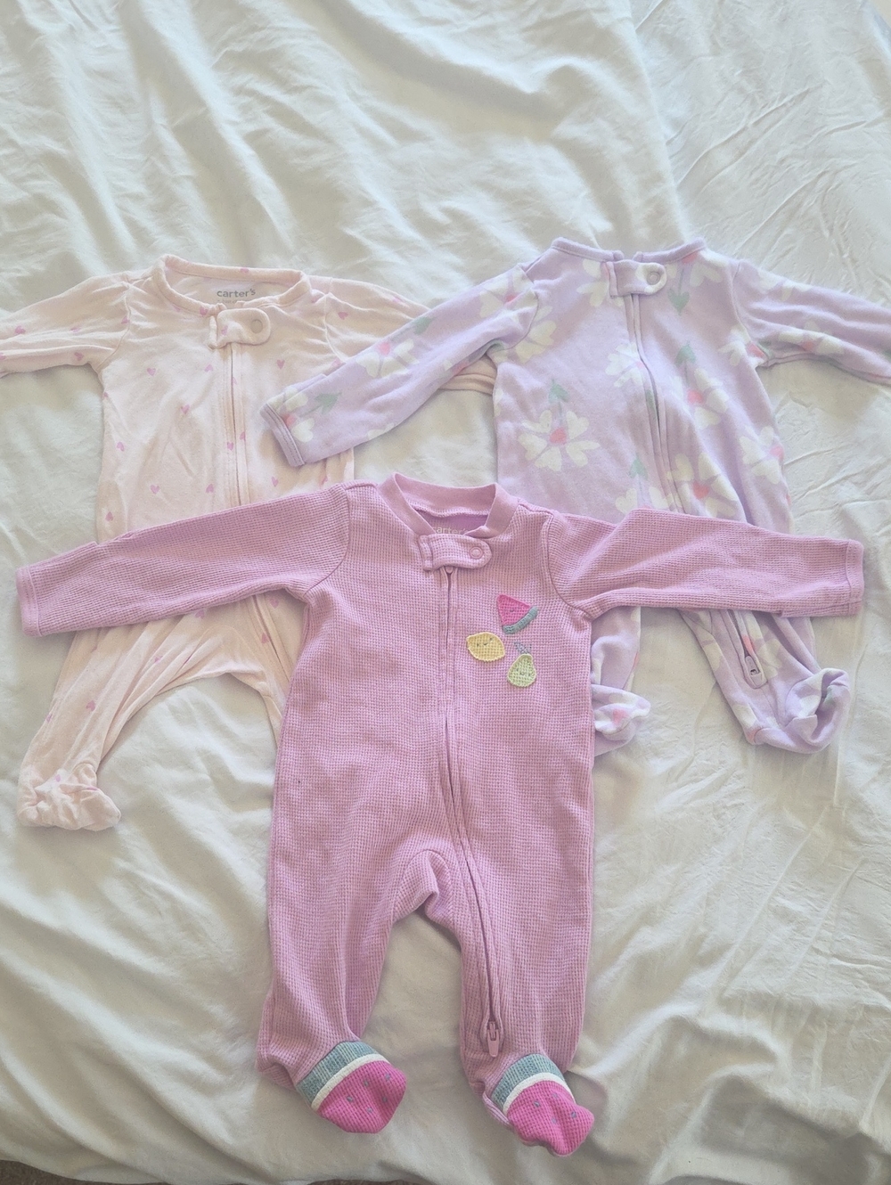 Carter's Mixed-Print Footed One-Pieces Set - Newborn